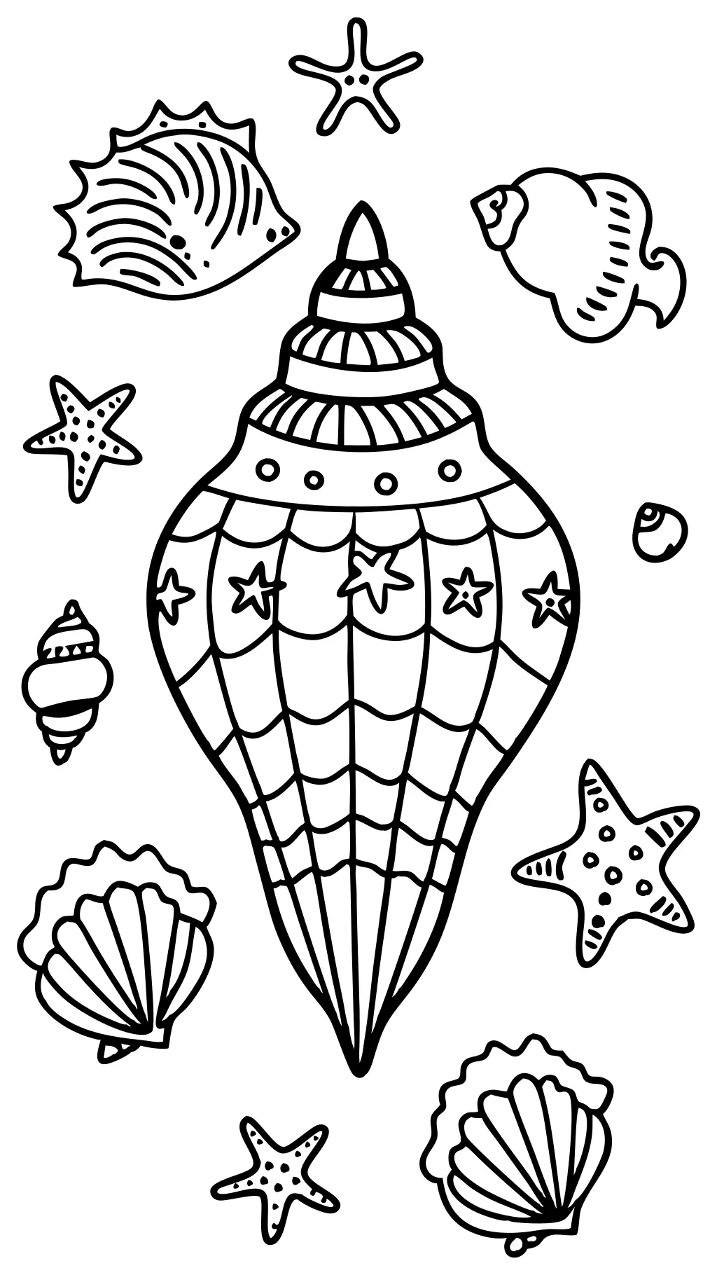 shell coloring pages